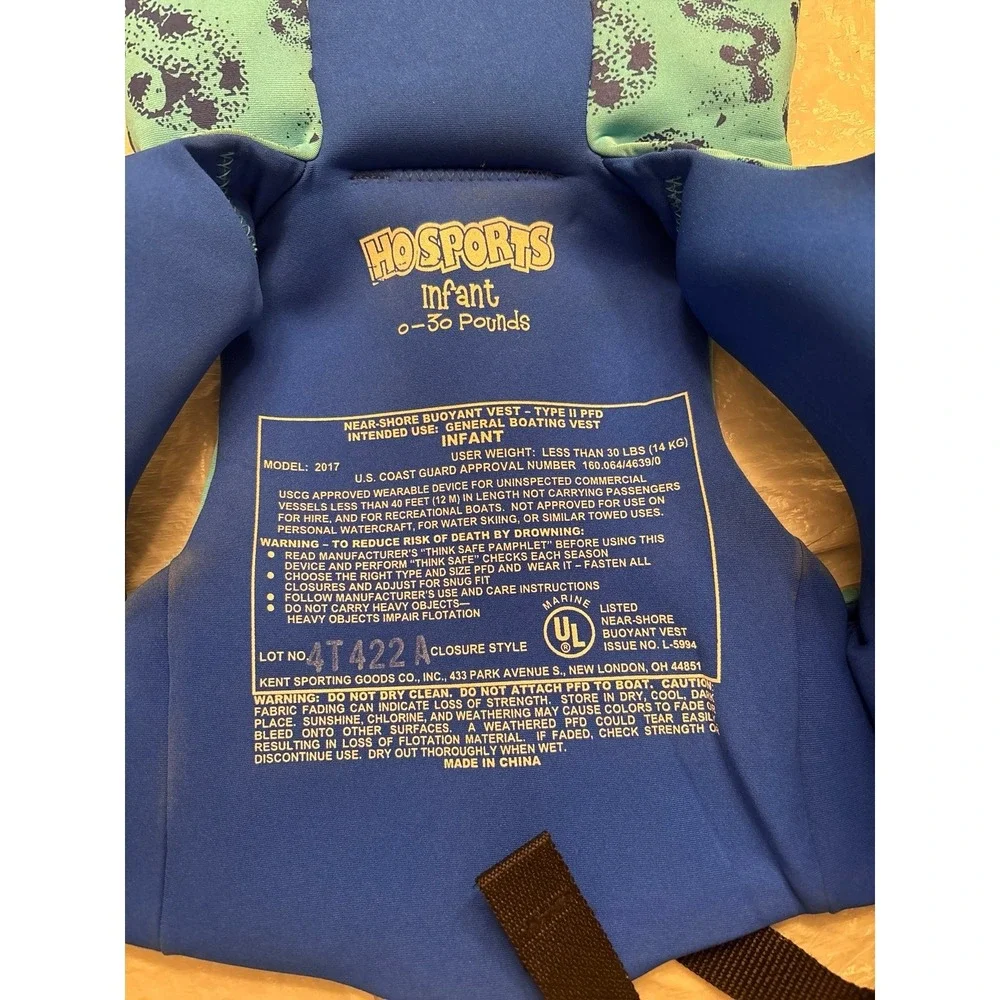 Ho‎ Sports Infant Toddler Life Jacket